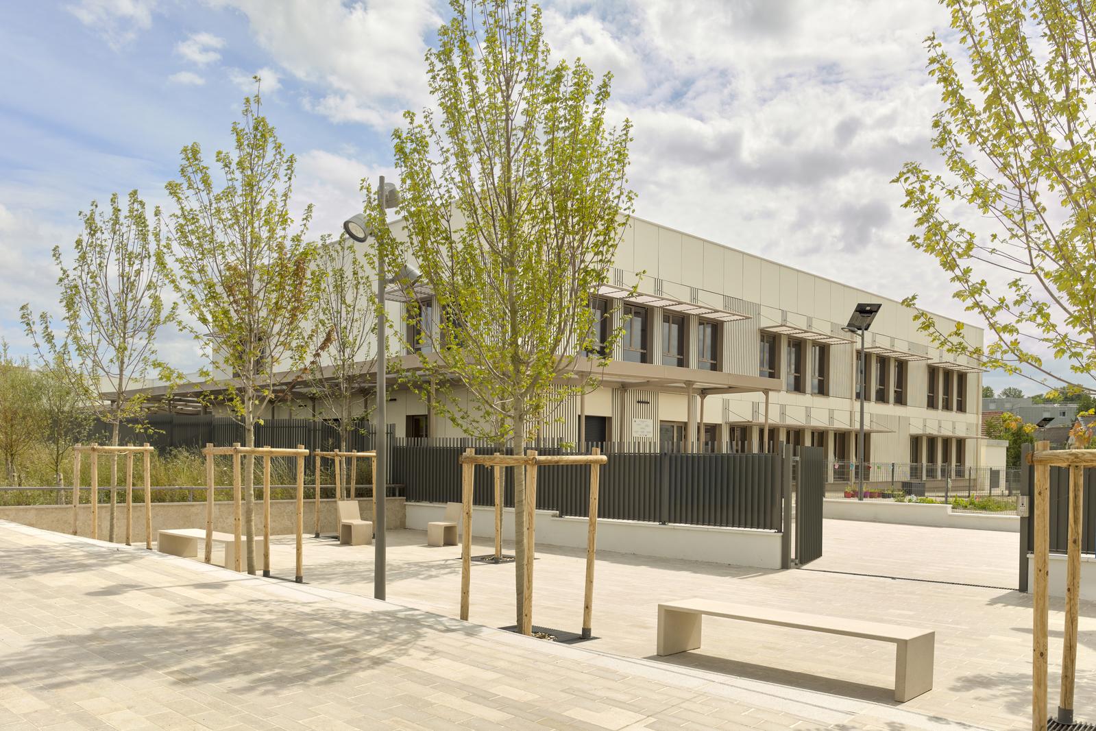 Groupe scolaire Dorine Bourneton mode constructif hors-site 2D mixte bois/métal